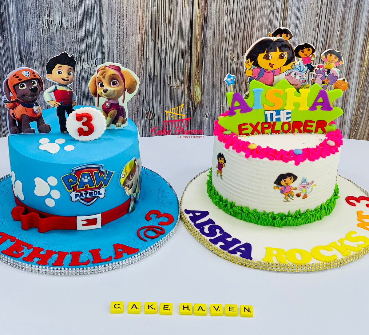 cakehavenphc's tweet photo. At 3, kids are a whole vibe, they patrol and explore alotπ... Hence, "Paw patrol" for Tehilla and "The Explorer" for Aisha.
#CakeHaven #WeCelebrateQueenRosie #BiafraExit #schoolsreopening https://t.co/vsklHUS70e
