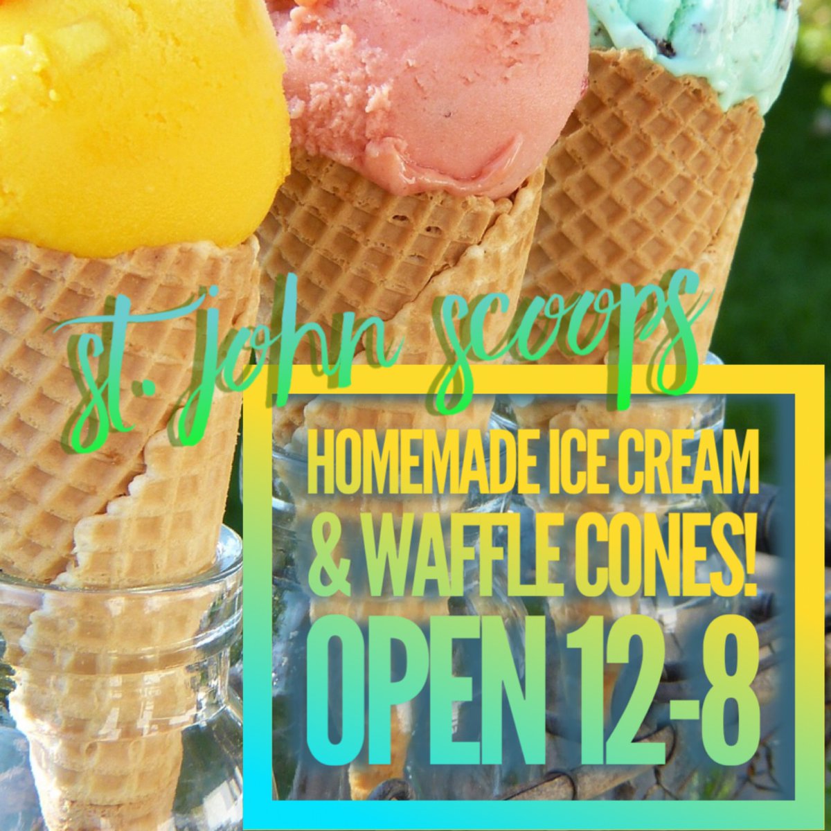 StJohnScoops's tweet photo. ๐See you at Scoops today 12-8!
Please remember to wear a mask, practice social distancing (as marked), and to leave the area once you have your ice cream...thank you for your support!๐
#SupportLocalBusiness #HomemadeIceCream #MongooseJunction #IceCreamSolvesEverything https://t.co/3WPld4uoMw