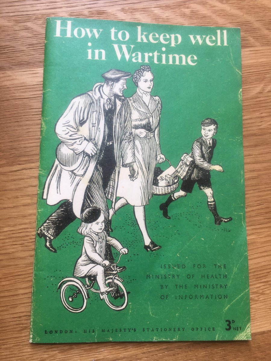 Jennycoad's tweet image. Following my manual, published in 1943, advising sun-and-air baths, wholesome bread “Russians eat black bread, and they’re a tough lot” and wearing low heels for standing and walking #lockdownlife #stayingalert