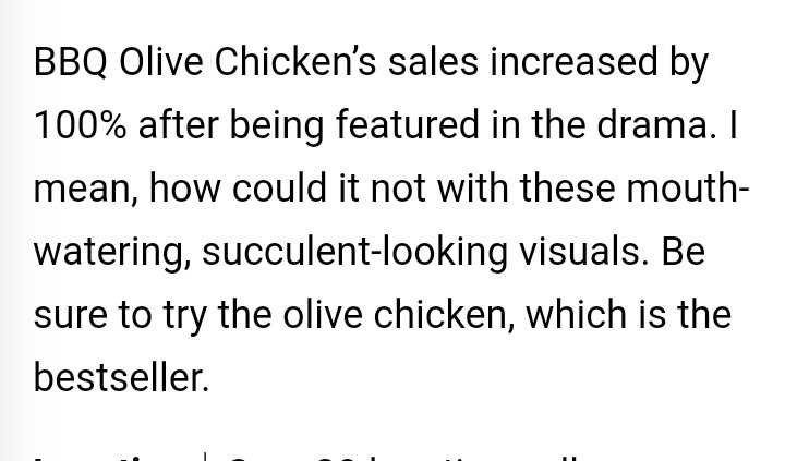 bbq olive chicken had a 100% sales improvement after being featured in cloy