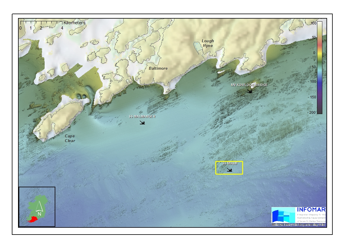followtheboats's tweet photo. #OnThisDay #1917 

#SSMiami a 109m long and 23m wide cargo vessel sank 10km SW of #ToeHead #Cork. She lies at 57m deep. 

Check out the #INFOMAR #Shipwreck viewer for more ➜ https://t.co/wz5QxER5lS 

@Dept_ECC @GeolSurvIE @MarineInst @NationalMons https://t.co/Ku5uriAw5H