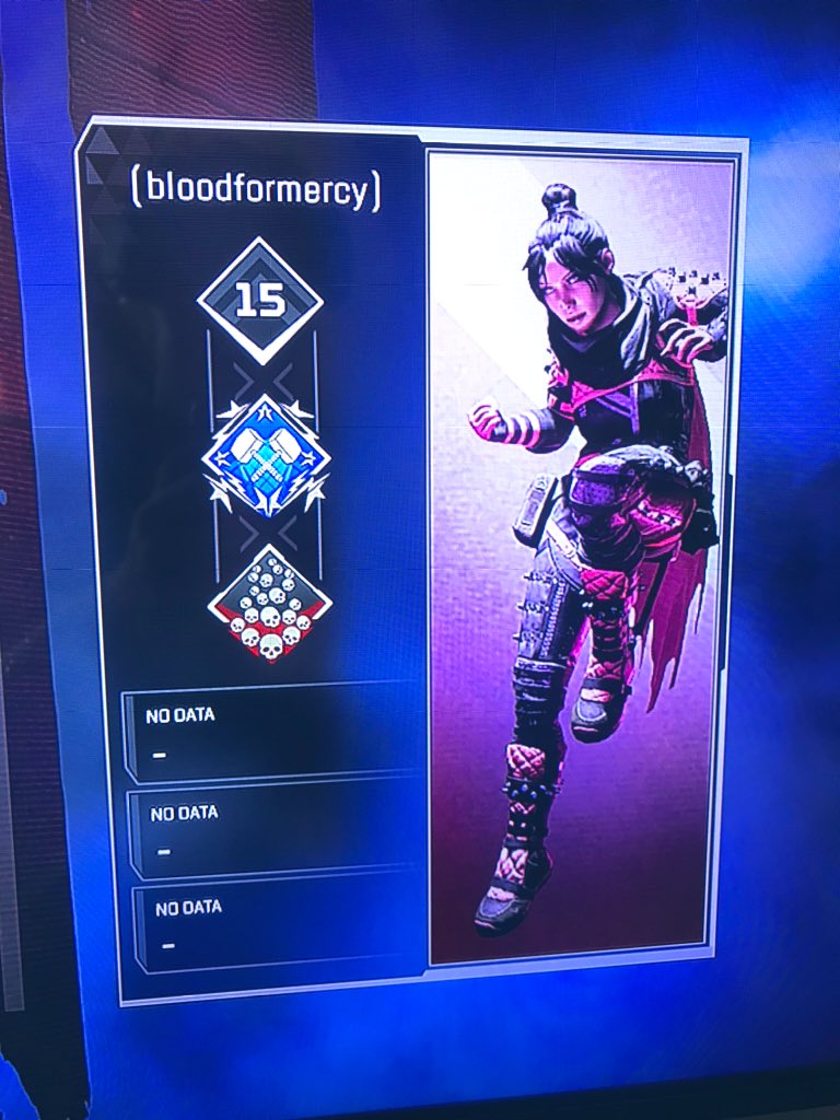 tbdemobro's tweet photo. BFM gave me the Power | 20 kills badge + 4K DMG #bloodformercy #ApexLegends #wraith https://t.co/29ZtR9wxik