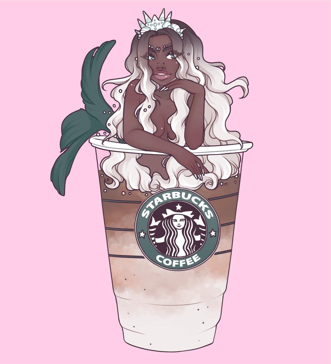 Iced coffee ☕️✨
Decided to redraw another mermaid from last year!
#pantonemermay #mermay