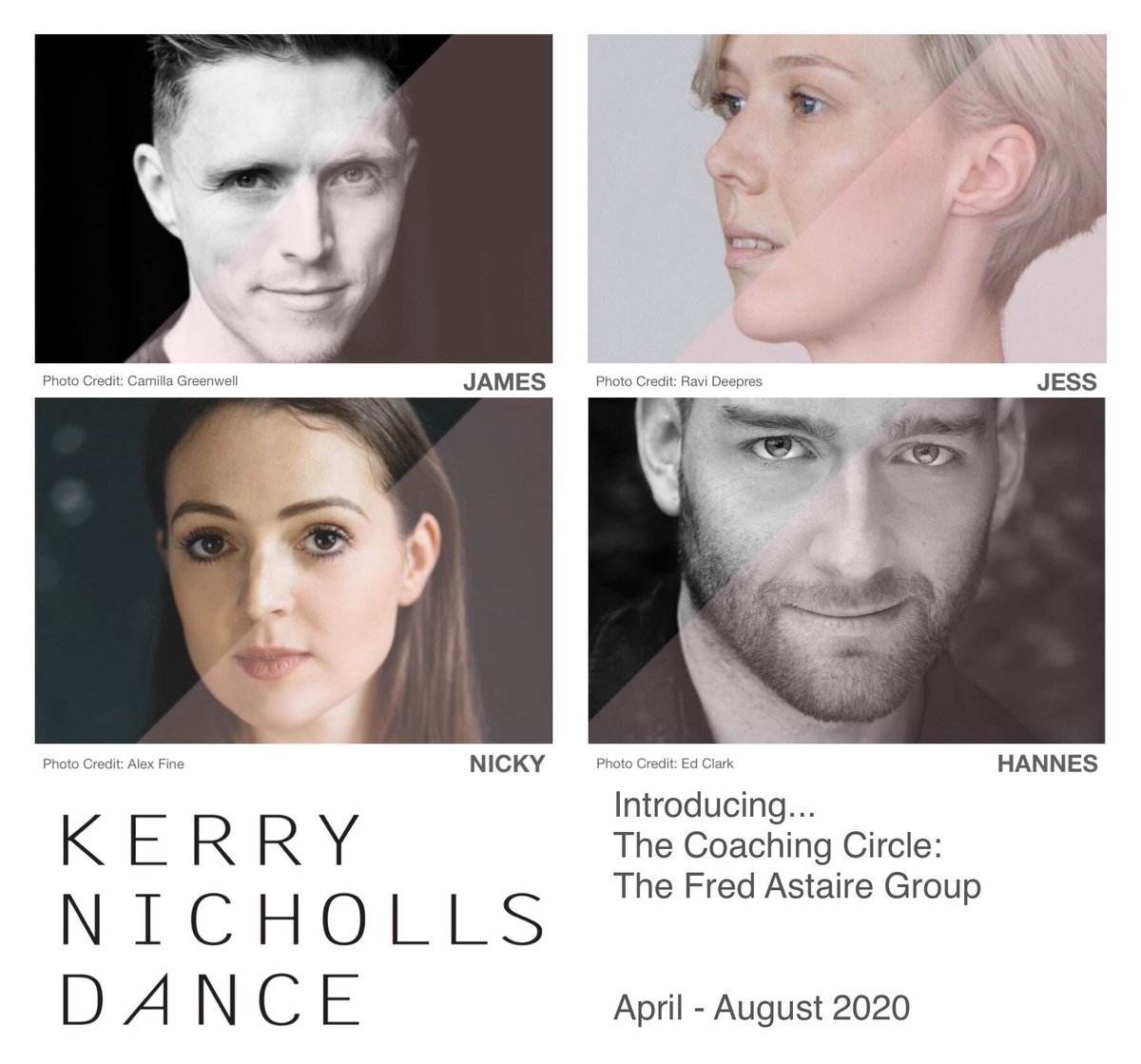 KNichollsDance's tweet photo. It is a privilege to announce our second group of artists who make up the ‘Fred Astaire’ Coaching Circle. 
We had a vibrant first session together yesterday, and it was a delight to build the framework of support that will connect this intelligent and driven quartet! https://t.co/9M4Jpq0gmA