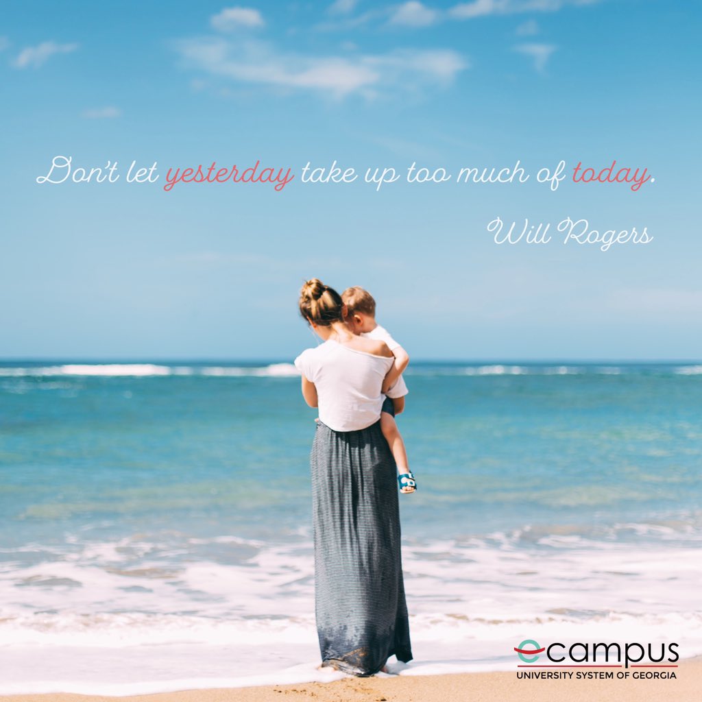 USG_eCampus's tweet photo. Are you still carrying the weight of yesterday?
Release it and step into this new day of life you’ve been given! #WednesdayWisdom
#Wednesday #USGeCampus #USG #eCore #eMajor #OnlineLearning #Motivation #Success #Inspiration #Georgia #Quotes #Beach #BeachVibes #WillRodgers https://t.co/xvKyorvYrz