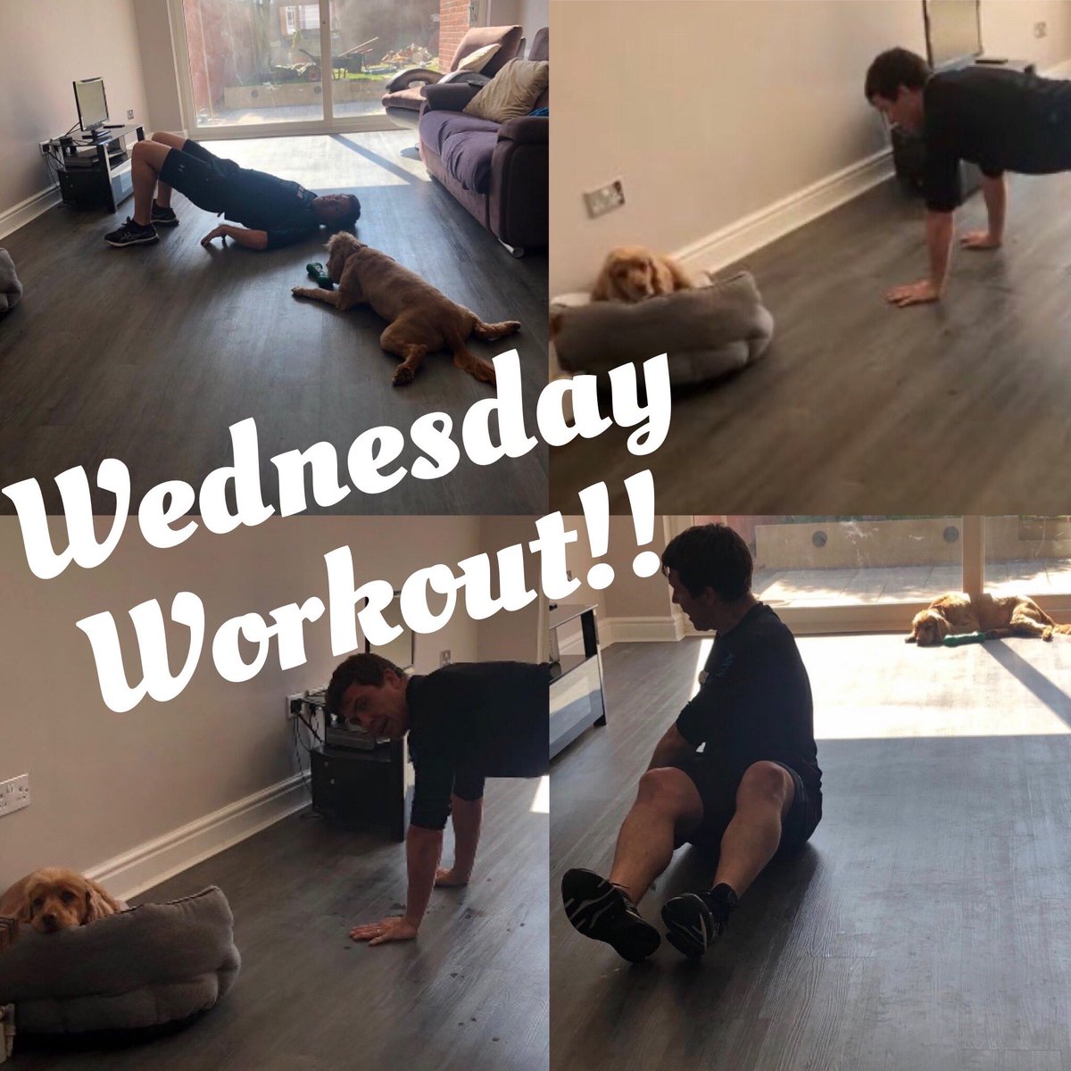 ChrisLeek8's tweet photo. Thank you to everyone that joined me for this mornings #26challenge to raise money for @ParkinsonsUK which was closely monitored by my #furbaby if you still wanted to donate the details are https://t.co/nKekoy4wWU #WorkoutWednesday #workoutathome #lockdownworkout #mansbestfriend https://t.co/MuWHEpiYQR