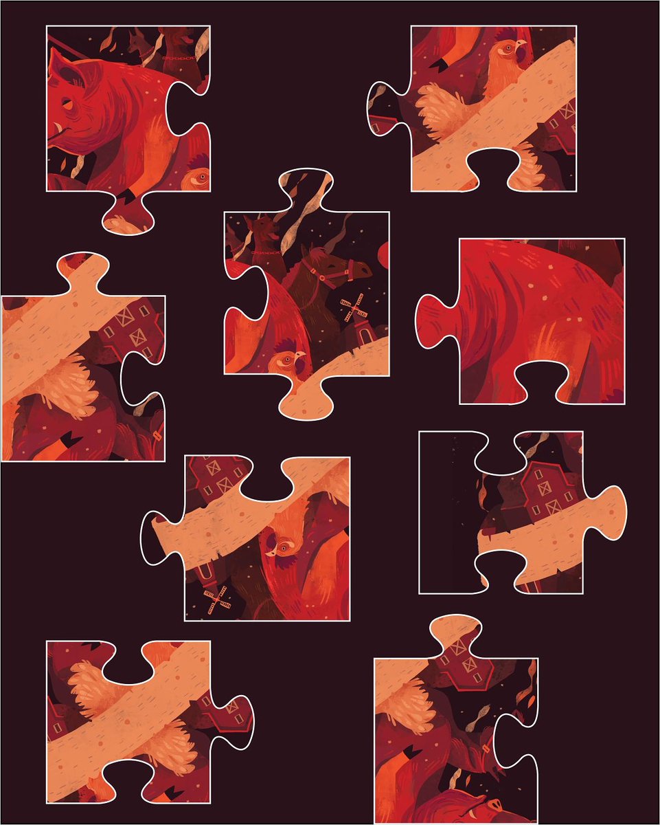 AmaryllisManjul's tweet photo. Our latest classic, 'Animal Farm' will be releasing soon. Here's a little cover teaser! Who's excited to see the complete cover? 😍
#animalfarm #georgeorwell #georgeorwellanimalfarm #2020classics #amaryllispublishing #releasingsoon https://t.co/SqUzPreQAB