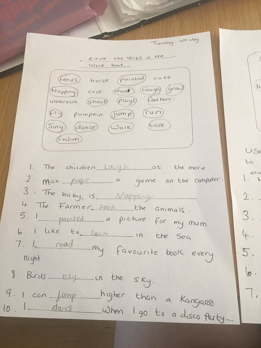 pickleandpompom's tweet photo. @ClassMrWearing Alice has been working on her grammar this week. https://t.co/5a5thKRhv2