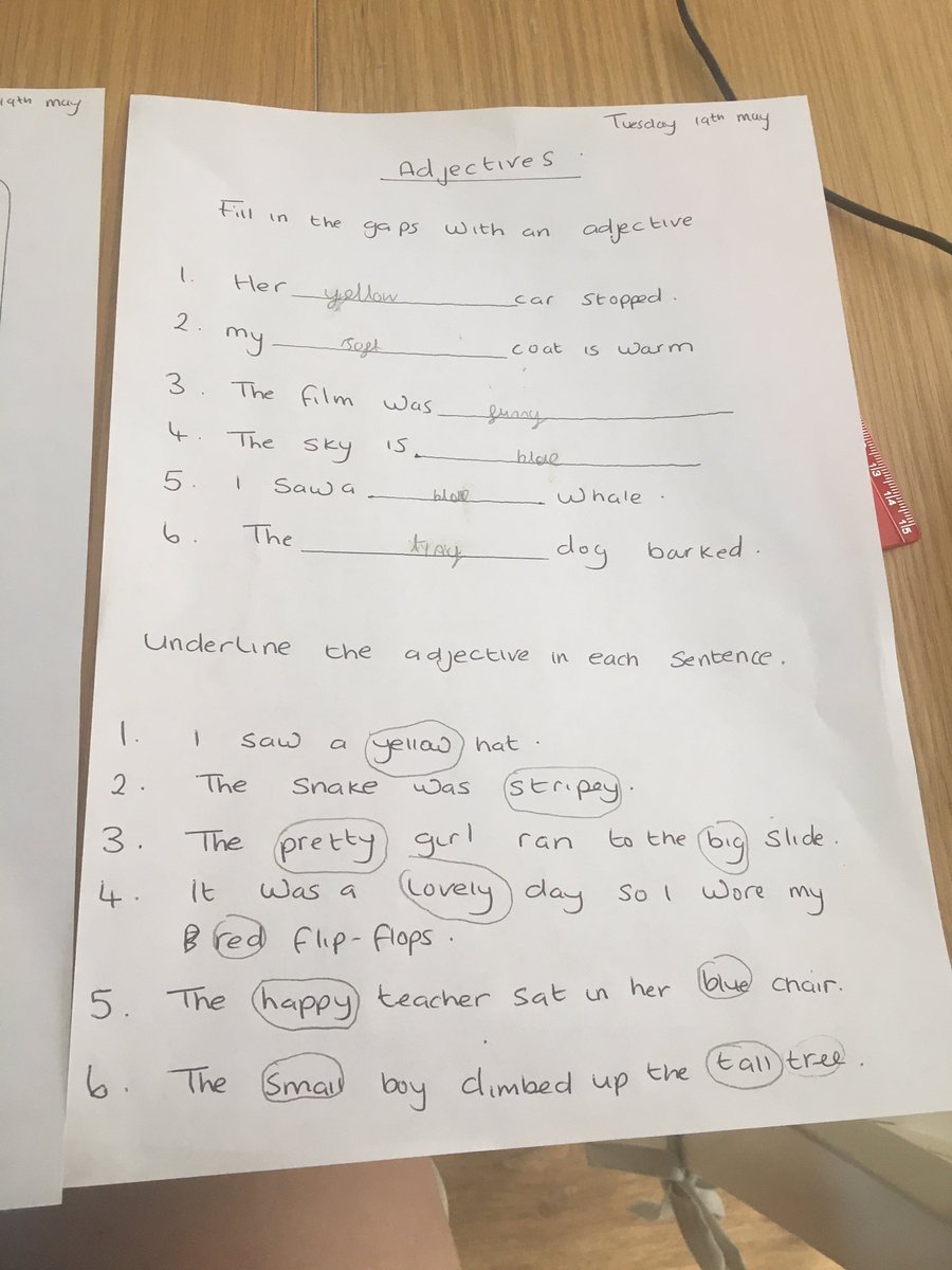 pickleandpompom's tweet photo. @ClassMrWearing Alice has been working on her grammar this week. https://t.co/5a5thKRhv2