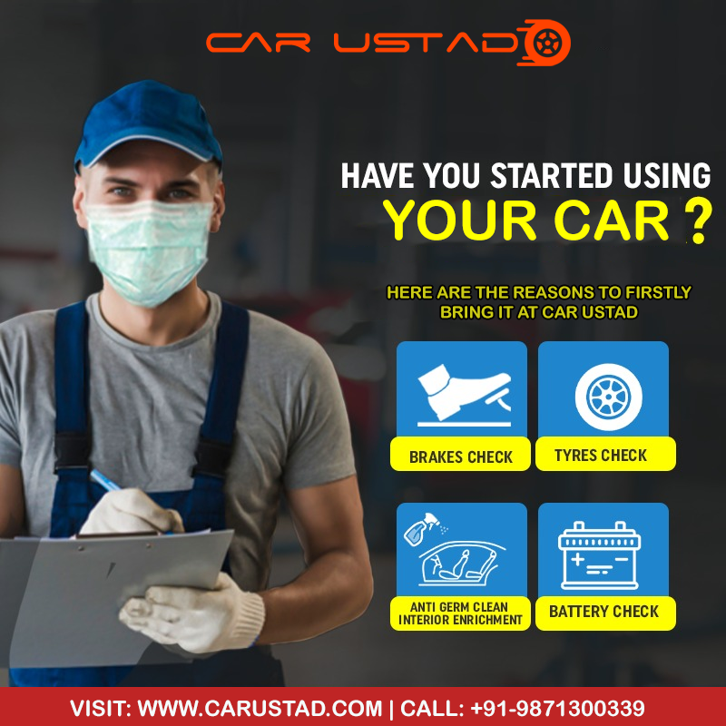 carustadgurgaon's tweet photo. Have You Started Using Your Car?
Remember to get your vehicle checked at our facility for brakes, tires, battery, and complete sanitization.
#Lockdown #TipsToFollow #Service #CarUstad https://t.co/Poe3cJ6LV7