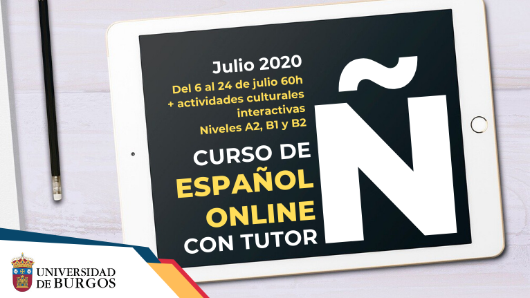 #Cursos_UBU | Este verano llega "El español hoy desde Burgos", un curso online para mejorar tu nivel de español desde casa. Con actividades dinámicas, tutor y clases en vivo. #spanishfromburgos

Información y matrícula ► cursodeespanol.fundacionubu.com