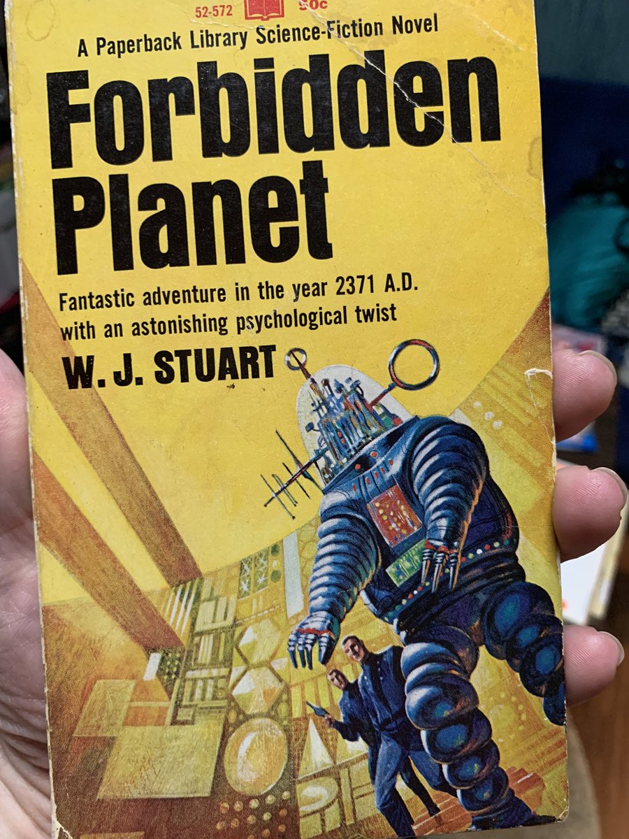 patokon's tweet photo. #dailypaperback 037
Forbidden Planet
By W.J. Stuart
Paperback Library 1956

#sciencefiction #classicsf #robbytherobot #robots #movie https://t.co/YecOlXC2wD