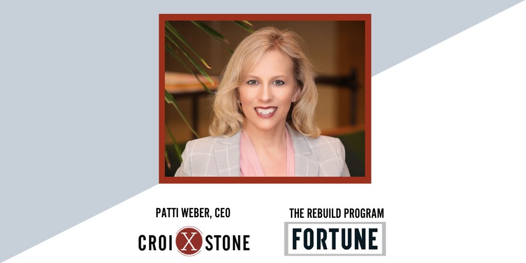 croixstone's tweet image. 🎉Congrats to our CEO @pattiweberqc for being accepted into @FortuneMagazine's newly-launched #RebuildProgram.  This new program provides thought leadership to leaders of small businesses to navigate these uncertain times. fortune.com/2020/05/04/the…