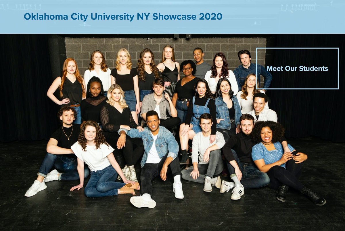 OCUMusicSchool's tweet photo. Introducing OCU's virtual New York Showcase, presenting headshots, resumes and performance videos of 22 members of the Class of 2020! Bravi tutti! #okcu2020 https://t.co/bHbihf0LTb https://t.co/2FMteY8Bmn