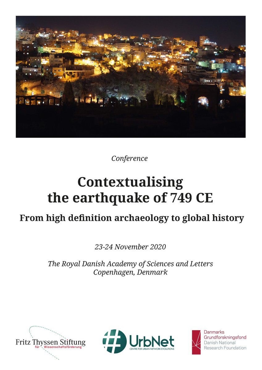 UrbNet1's tweet photo. Contextualising the earthquake of 749 CE - From high definition archaeology to global history

Conference 23-24 November 2020. Read more here: https://t.co/VXLBOLyGDP https://t.co/3yTSbHQWzU