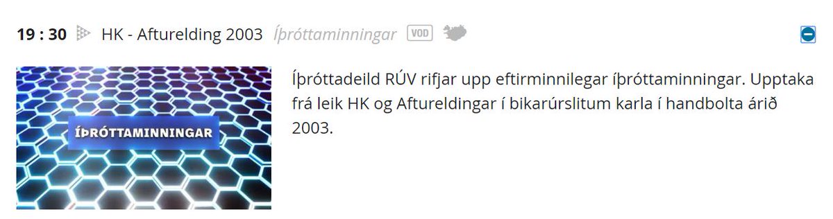 Loksins dregur RÚV fram góða stöffið.