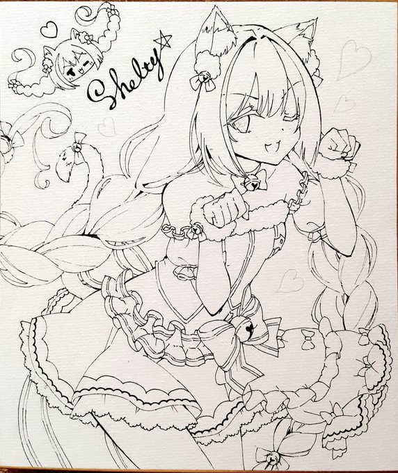 アイドルキャルちゃん線画 