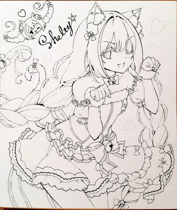 アイドルキャルちゃん線画 