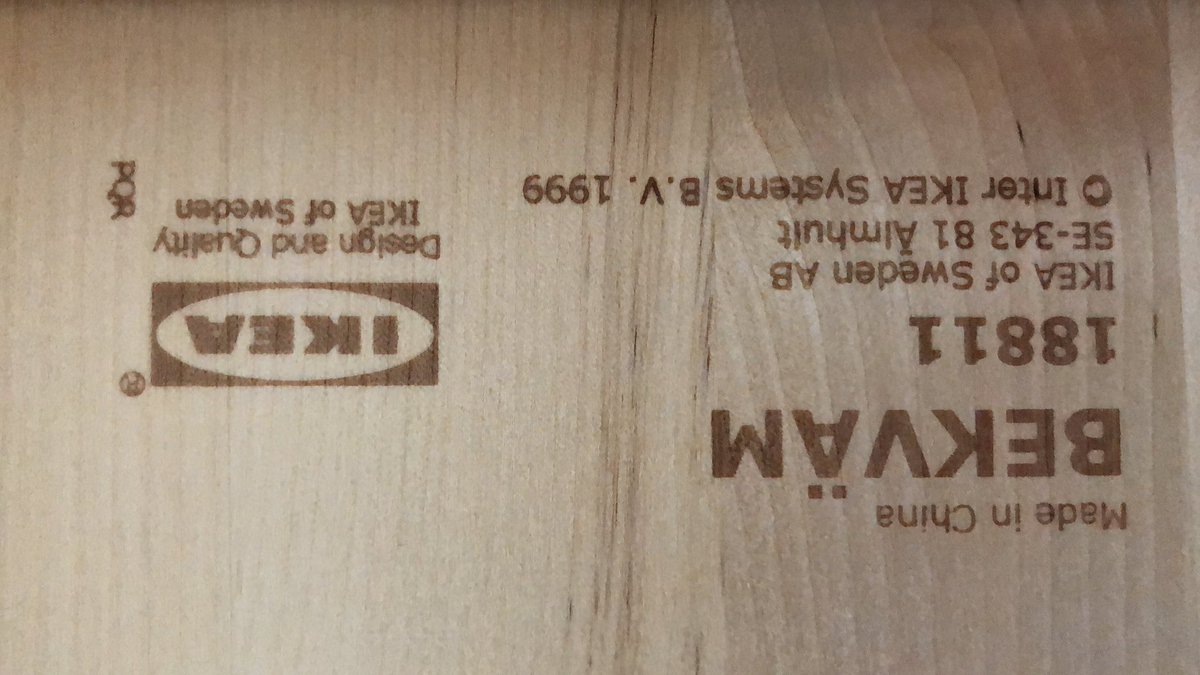Икея теперь made in China.
А дерево наверняка родом из России.