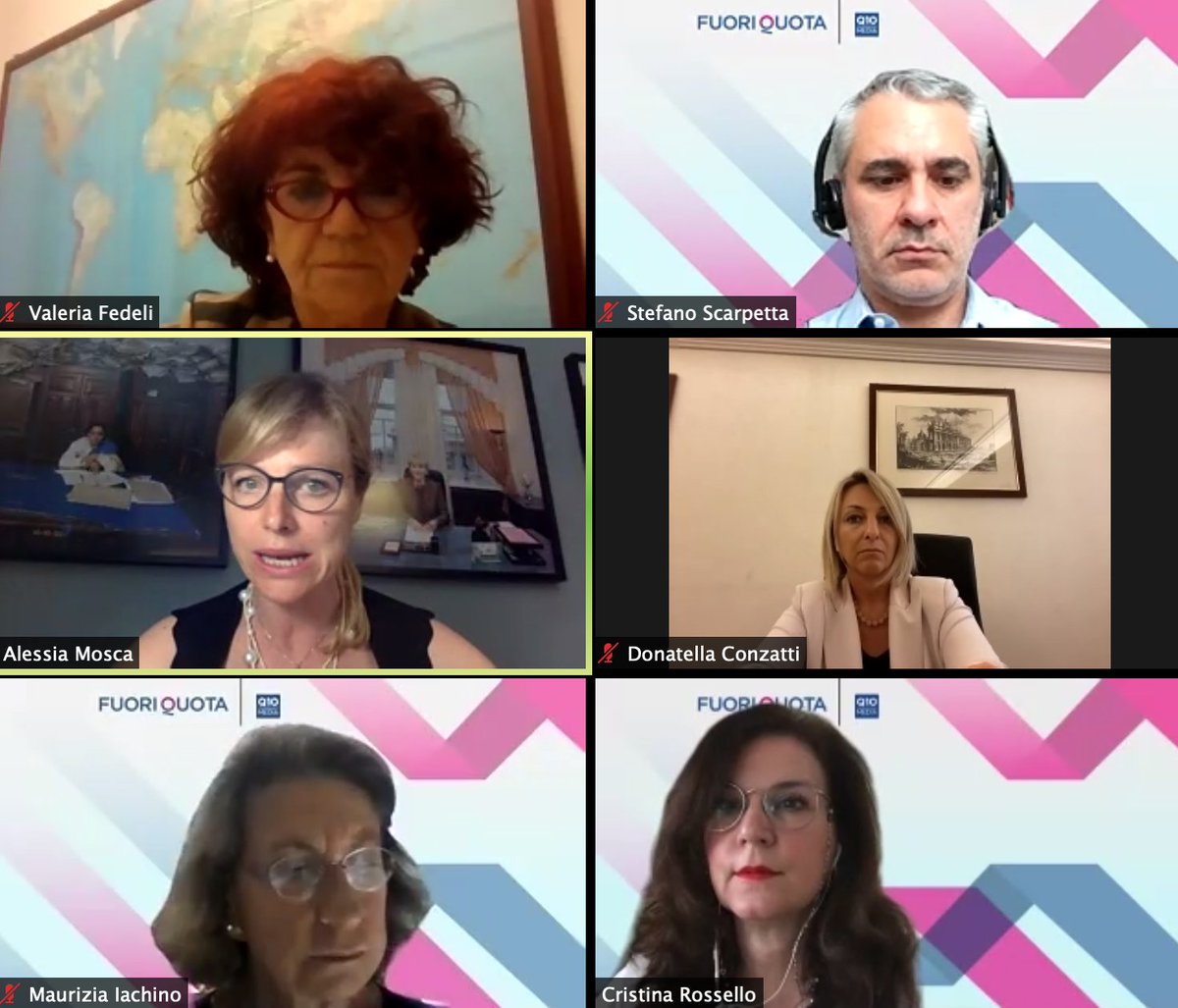 Ringraziamo i relatori del webinar #fuoriquota
per l’impegno a favore della parità di #genere e tutti i partecipanti per gli spunti di riflessione utili ad alimentare un cambiamento necessario per un rilancio sostenibile del Paese #Covid19 #donne #womenempowerment #Diversity