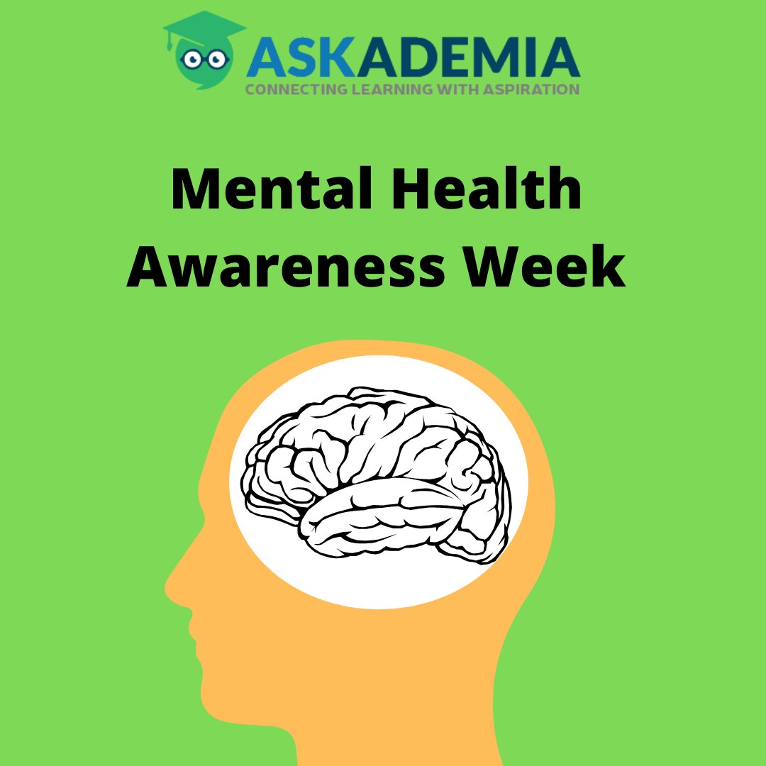 askademia's tweet photo. This week is Mental Health awareness week. 

Relieving stigma about mental health is so important to our society, by listening to others and recognising signs and symptoms. Visit https://t.co/jFYyNHKVwc for more information.

#Askademia #MentalHealth https://t.co/TZ0ORuTFXj
