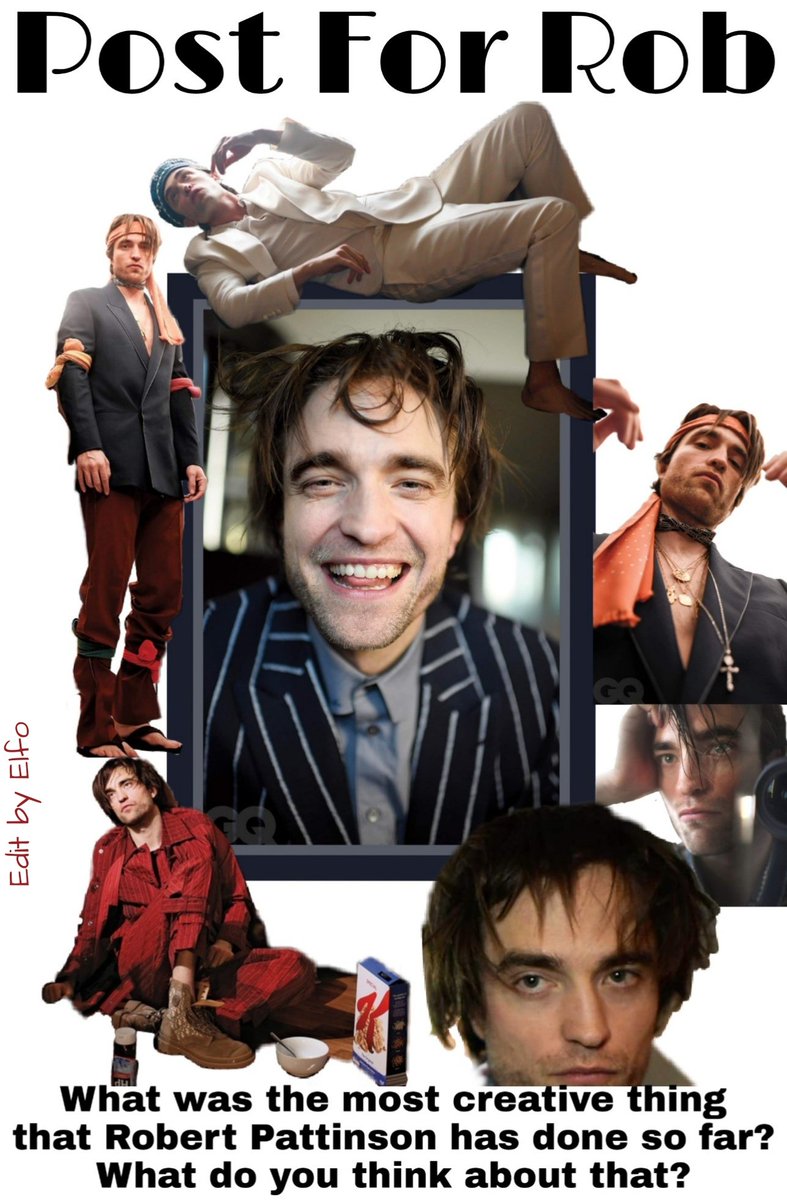 MovieRobPattins's tweet photo. Post for Rob #RobertPattinson #PostForRob
What was the most creative thing that Robert Pattinson has done so far? What do you think about that?
read more at:
https://t.co/WxLY25TGCi https://t.co/d6QCpy5GeU
