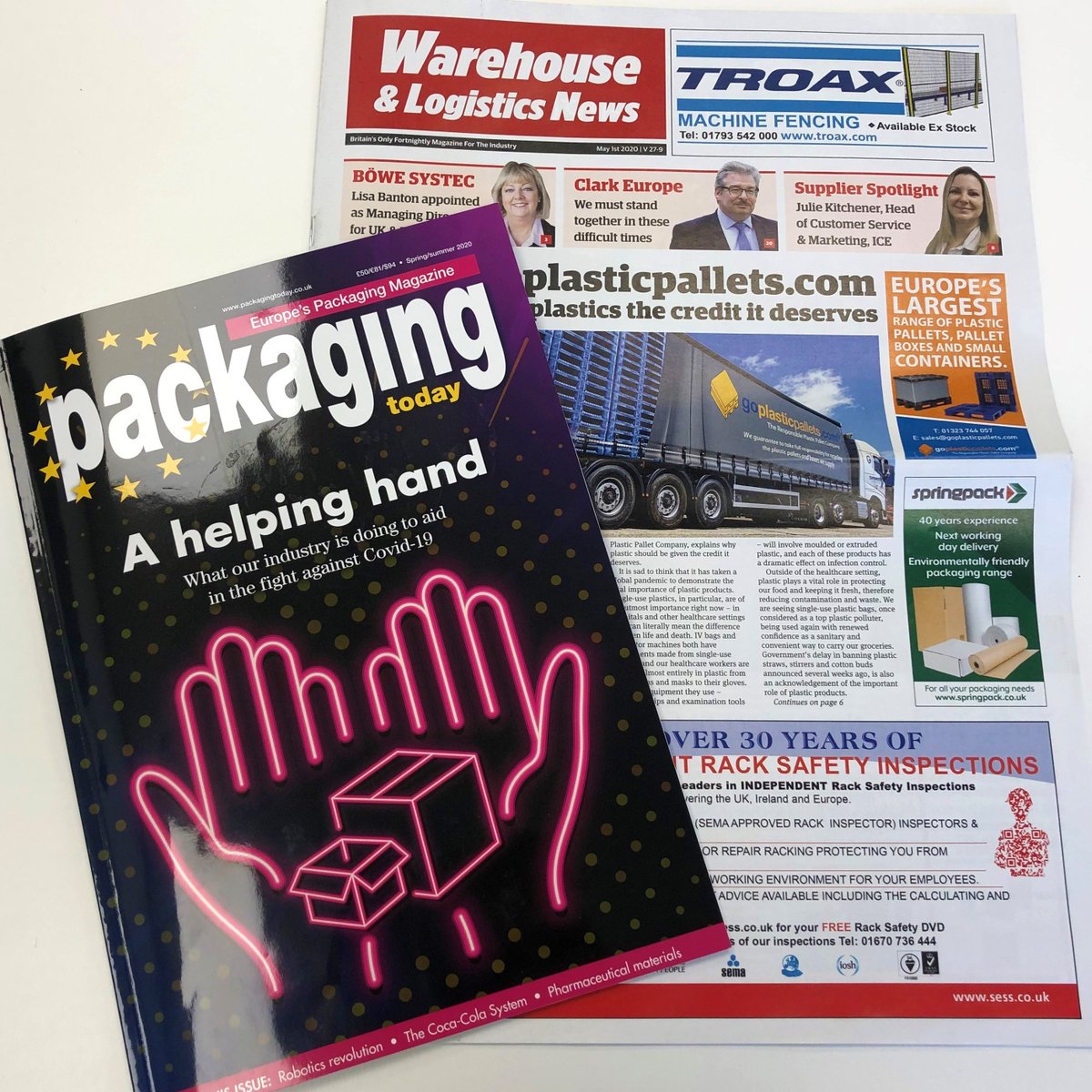 SpringpackLtd's tweet photo. Look out for us in your latest issues of @PackagingToday and @Warehouse_News! 😃
https://t.co/8sFjr7XqdP
#Springpack #PackagingPros https://t.co/WYQTdNJp11