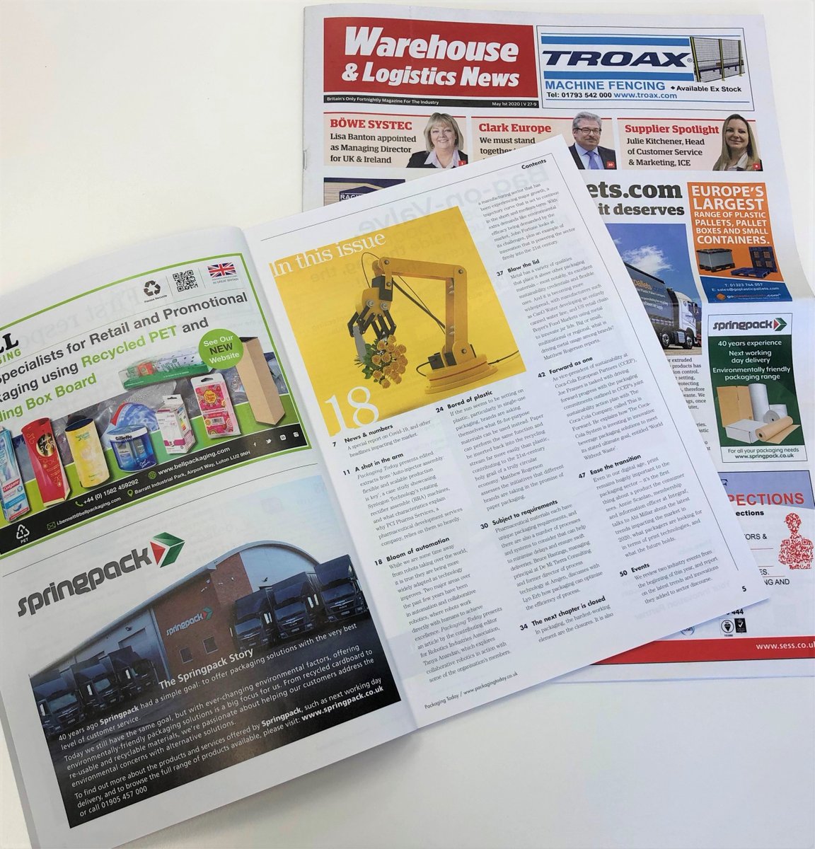 SpringpackLtd's tweet photo. Look out for us in your latest issues of @PackagingToday and @Warehouse_News! 😃
https://t.co/8sFjr7XqdP
#Springpack #PackagingPros https://t.co/WYQTdNJp11