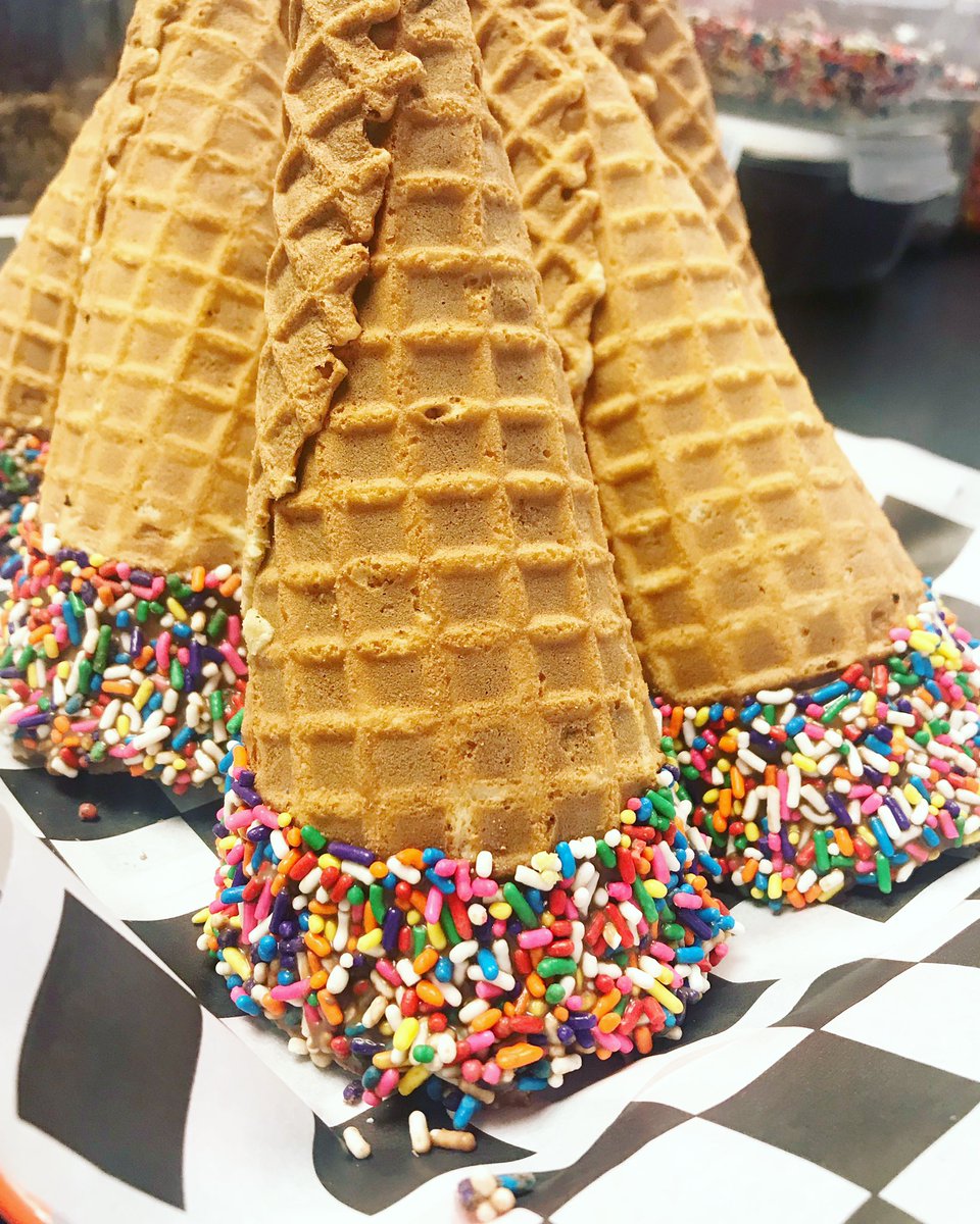 Stop in today for a couple scoops of your favorite flavor on our fresh baked chocolate dipped sprinkle cone! 🍦#pops #popsmaltshoppe #kutztown #icecream #maltshop #icecreamshop #carryoutpa #distancesociallyeatlocally #wafflecone