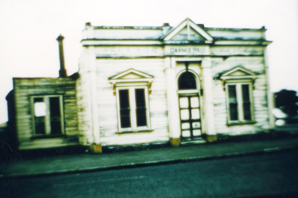 Still more of the Otautau Main St photodocumentary from pre & post Covid scenes: 1. Originally the new WCC headquarters from 1897, CC 0; 2. Then became Orange Hall Lodge, CC BY; 3 & 4. Demolished to make way for new Medical Centre, run by Otautau Health Trust, photos 2020, CC BY.