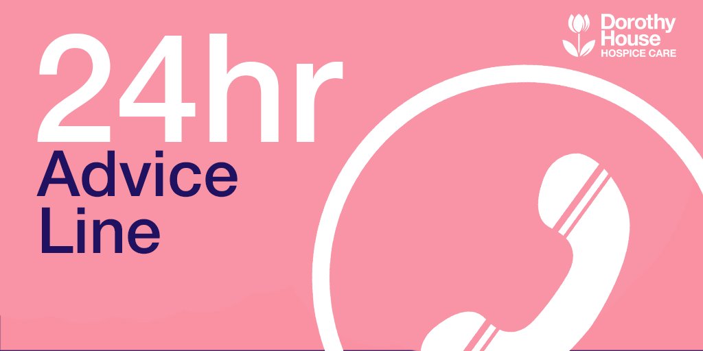 DorothyHouseHC's tweet photo. If you, a family member or someone you care for has a life-limiting illness, our advice line is here for you 24 hours a day, 7 days a week. Call 0345 0130 555 for advice, support and to self refer. #adviceline #24hourSupport #selfreferal https://t.co/2LmNR6Bjvf