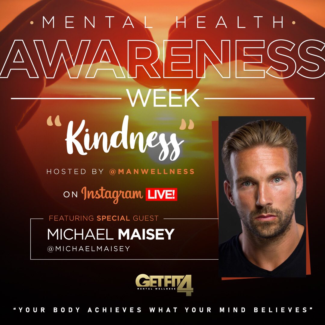 GetFit4MW's tweet photo. Head over to our Instagram Live at 2pm where we will he joined by @Michael_Maisey for #MentalHealthAwarenessWeek2020 ! https://t.co/ux9xtlZqBw