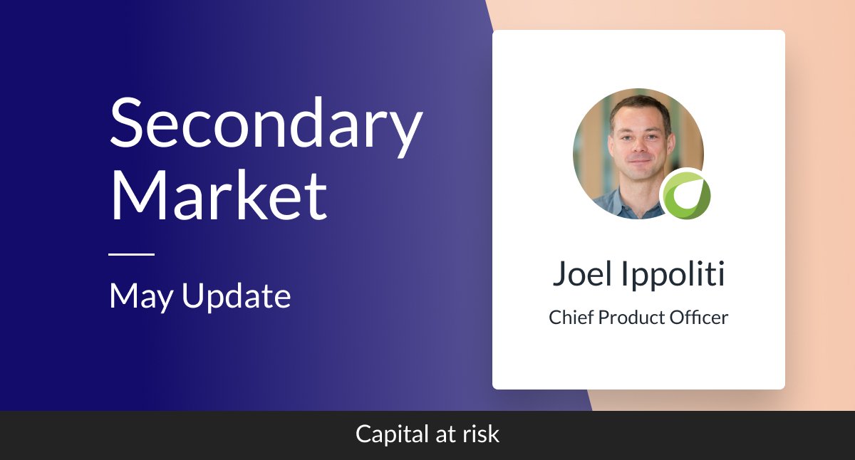 join_r_europe's tweet photo. May marked our largest Secondary Market cycle to date, with £1.27m in shares sold, a 400% increase on last month.

Find out more about the highlights from this cycle and what's on our roadmap directly from our Chief Product Officer, Joel Ippoliti: https://t.co/jy1SZNTkWD https://t.co/J7VnakzZ9v