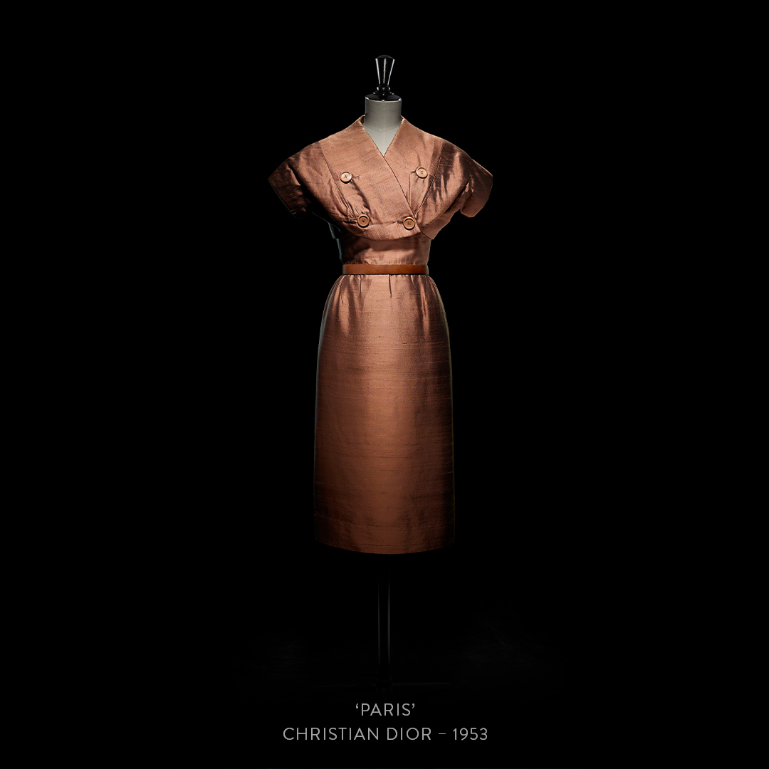 One breathes in fashion with the very air of Paris," noted Monsieur Dior,  who perpetuated this spirit with couture designs such as the elegant  'Paris' day ensemble, and the head-turning 'carlate' afternoon