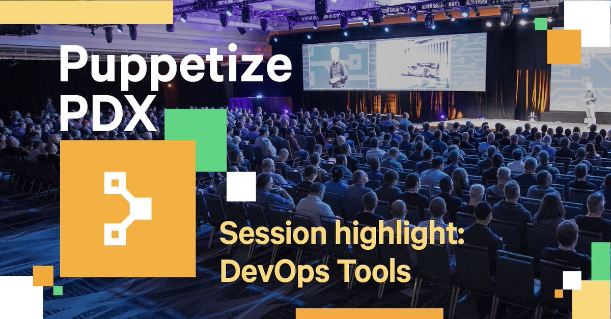 puppetize's tweet image. Our series of #PuppetizePDX session highlights continues with an exploration of #DevOps tooling. Get tips and insights to maximize the value of your tech stack. bit.ly/36XPBw8