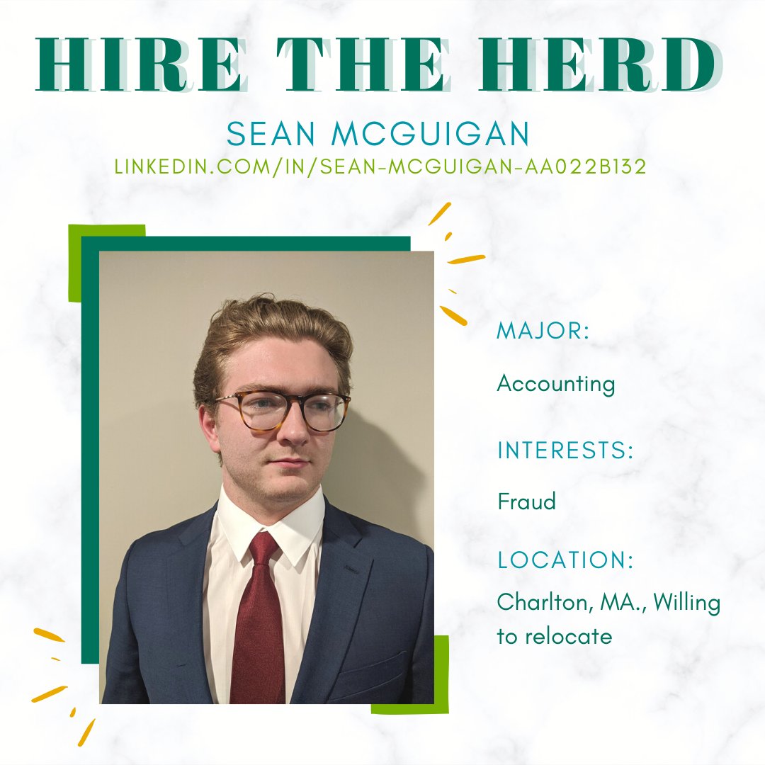 Nichols_College's tweet photo. Meet Sean McGuigan! A black belt, student-athlete, and soon-to-be young professional with his sights set on a growth-oriented position in the accounting field. From there, there's no limit on what he'll achieve! Questions? Connect with him on LinkedIn! 📲 #hiretheherd https://t.co/aOpAPo0qnP