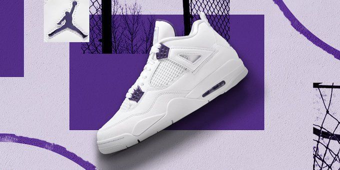 jordan 4 purple metallic footlocker