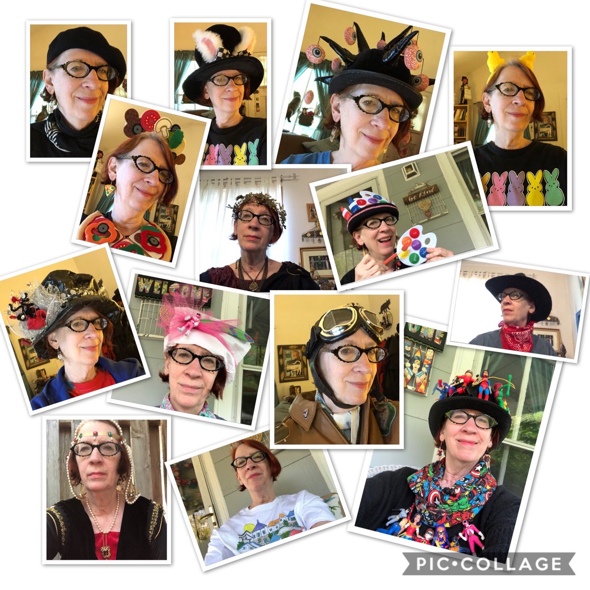 Finishing up the year by reading the “End-of-Year Reflections.” One student shared, “I like how you always have the theme clothes of what we were doing!” So I thought I’d post some of the selfies from videos that I made! #trinitylearns ⁦<a href="/auntpatville/">Pat Kerner</a>⁩