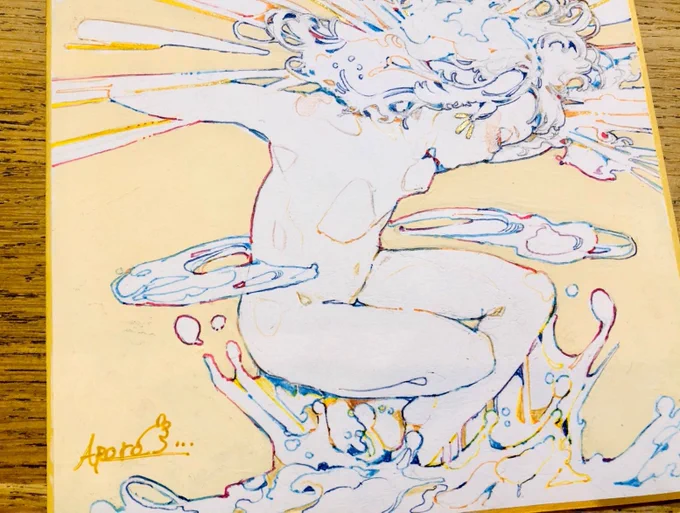 #伸びる伸びない関係なく気に入ってる絵だから見て 

色紙シリーズ✑ 