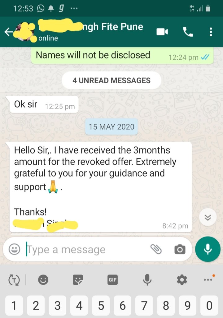 FITEMaharashtra's tweet photo. #fitesuccess 

#lateralhires offer was revoked by #ITGaints 

3 months #salary credited to employees account as #compensation

Join #fite &amp; #knowYourRights 

Great efforts @IamBasuPatil @PadmajaPawar2 @Harsh1947 @Gaikwad_Lalitk @DeyShouvik @AshuCrix @PavanjitM Gaurav &amp; Prashant https://t.co/zgAhaSa0yi