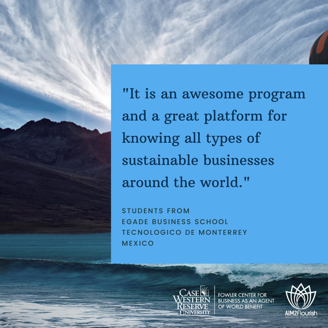 AIM2Flourish's tweet photo. AIM2Flourish has reached thousands of students across the globe, teaching them a new way of thinking about value in business. Check out what students said about AIM2Flourish this year. #FlourishPrizes2020 #sustainability #digitalassignment #GlobalGoals https://t.co/FX9b7J6eYM