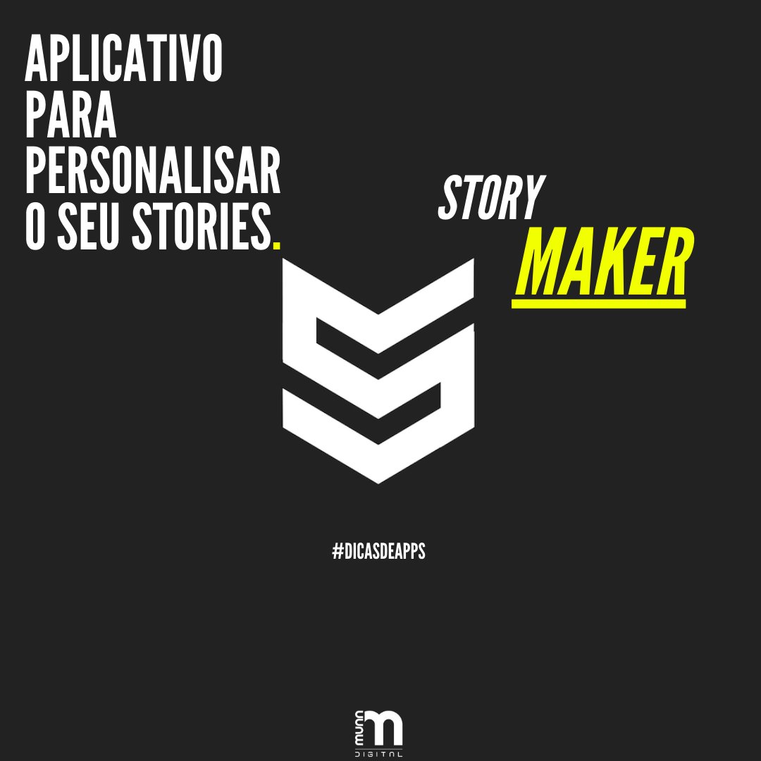 munndigital's tweet photo. Story Maker é o aplicativo ideal para quem curte compartilhar suas histórias no Instagram, status do Whatsapp, e no facebook. 
.
Super recomendo👍🙏
.
.
.
.
.
.
#socialmedia #vendas #vendedor #boravender #dicasdeapps #consultor #consultoriadigital #marketingdigital # https://t.co/MaJ8kn6uUe