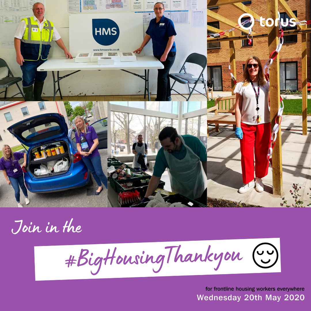 WeAreTorus's tweet photo. A #BigHousingThankYou to our amazing teams who are going above and beyond, continuing to provide excellent services and support to those in the greatest need. From emergency repairs to keeping our vulnerable tenants safe and happy at home, we couldnβt be prouder of you all. https://t.co/vyPo8YdgIX