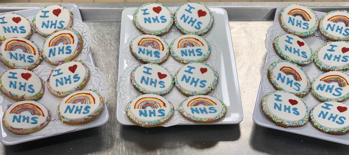 Our Sheffield Childrens Hospital Catering team baking to say thank you- available in our dining room !! <a href="/SheffChildrens/">Sheffield Children's</a>