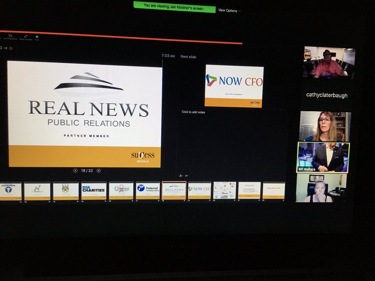 SuccessNorth's tweet photo. About to go live @SuccessNorth this morning @billwallace1 @coyoteridgegolf @RealNewsPR @jeffcrilley @Randy1116 @skydallas @DebbieMrazek @CityCentralTX #SuccessNorthDallas #BestNetworkinginDFW #Networking #mentoring #danielmoon #sammoon https://t.co/OOHsQBbaAm
