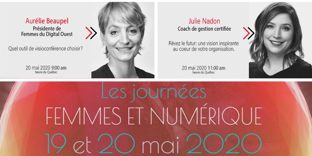 FemmesAlpha's tweet photo. 2 ième journée, Femmes &amp; Numérique! 
Quel outil de visioconférence choisir? 20 mai 9h heure du Québec - 15h heure de France 

Quel outil de visioconférence choisir?
https://t.co/bjtNCYVCXF
RÊver le futur: 
https://t.co/KqDLFhrLvF 
devenez  rôles modèles 
https://t.co/bfowJpL1wX https://t.co/wV1tqIYFVF