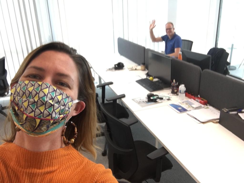 Easy_Mile's tweet photo. We're following the rules and being #Safe at @Easy_Mile #Toulouse. We work well virtually but it's also nice to be able to mix a bit of #IRL back in.

#EasyMile #AutonomousTechnology #DriverlessSolutions https://t.co/QO2Fij9i8k
