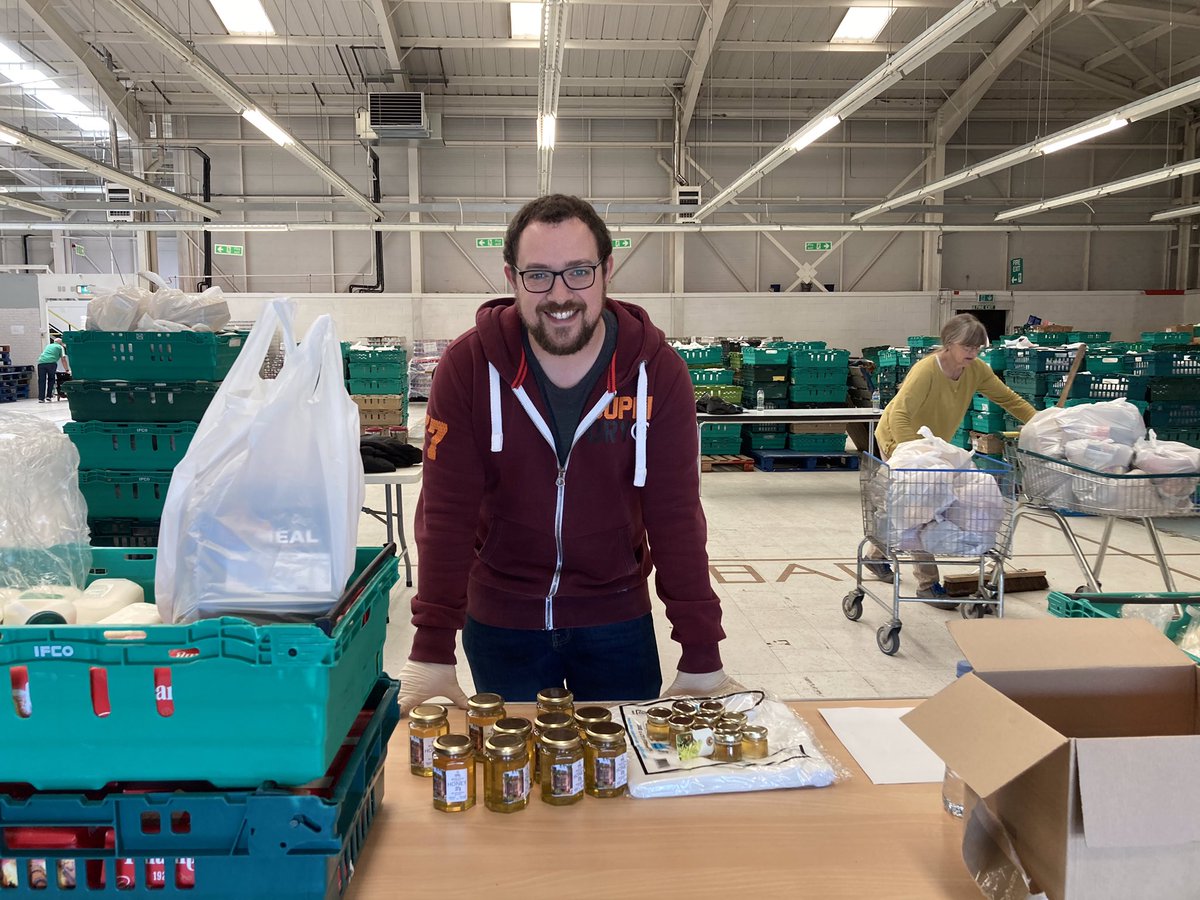 BSBDDT's tweet photo. Honey safely delivered to @UrbanOutreachUK so it can be distributed to families in need. Well done @BoltonSchool bees, that was the last of our stock. Hives are now working hard on this year’s crop! https://t.co/3P6uEZk2Oy