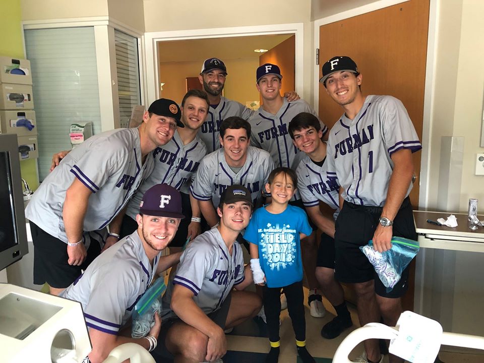 ValiantPlayer's tweet photo. Godspeed to @Harker31 and @FurmanBaseball team. Wonderful young men and coaches who were great representatives of the @FurmanPaladins on and off the field. They will be missed by @ValiantPlayer but I know they will continue with public service as their journey continues. https://t.co/HkC3ZrPyq5