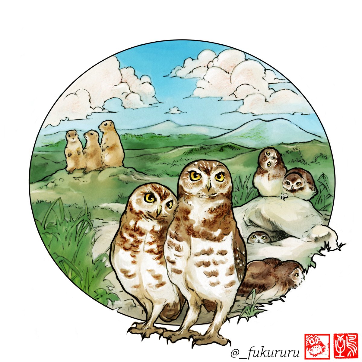 フクロウイラスト、描き方色々挑戦してるんですが
①軽く線画描いてがっつり色塗り(リアル系)
②がっつり線画描いて軽く色塗り(挿絵系)
③線画も色塗りもほどほど描き込む(ネタ絵系)
④線画も色塗りも軽く描く(漫画系)

ほうほう
なんか最終的に全部一緒に見えてきた…! 